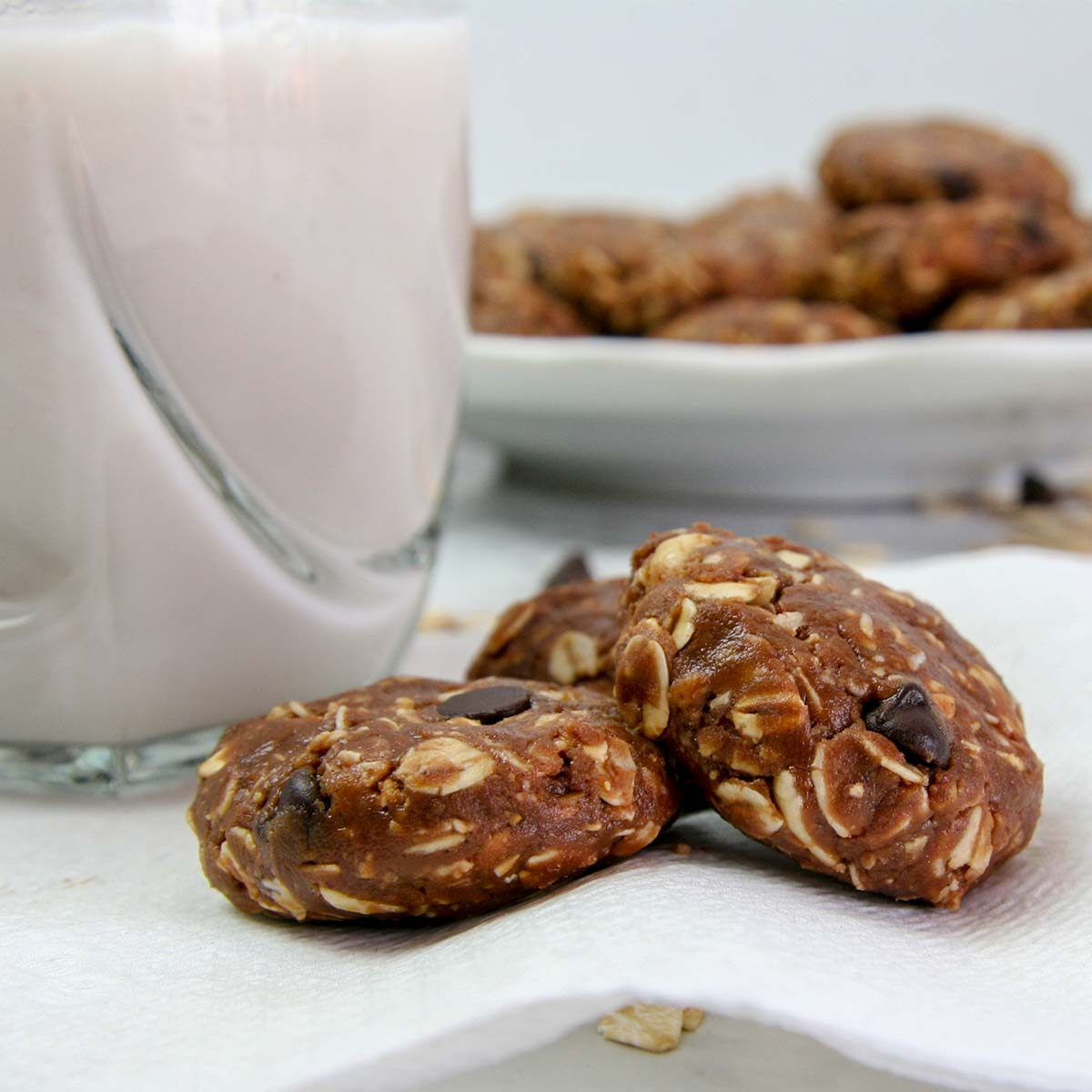 Healthy No Bake Chocolate Peanut Butter Cookies